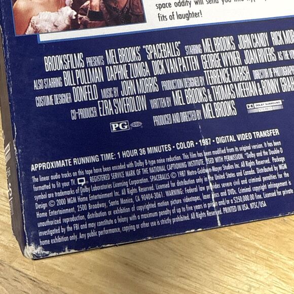 Spaceballs Vintage VHS - John Candy, Rick Moranis, Mel Brooks MGM Movie Time - Picture 4 of 7